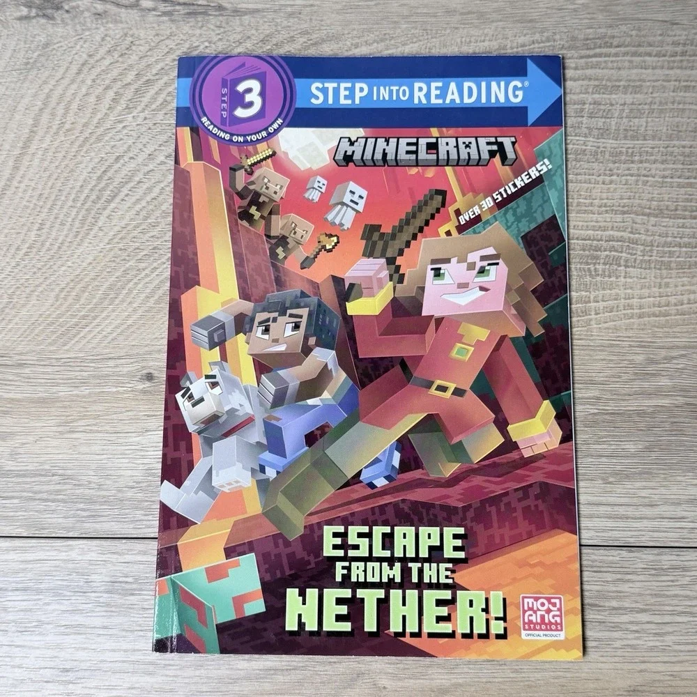 Minecraft‎ Step Into Reading Book Lot Level 3 Survival Mode Escape Nether